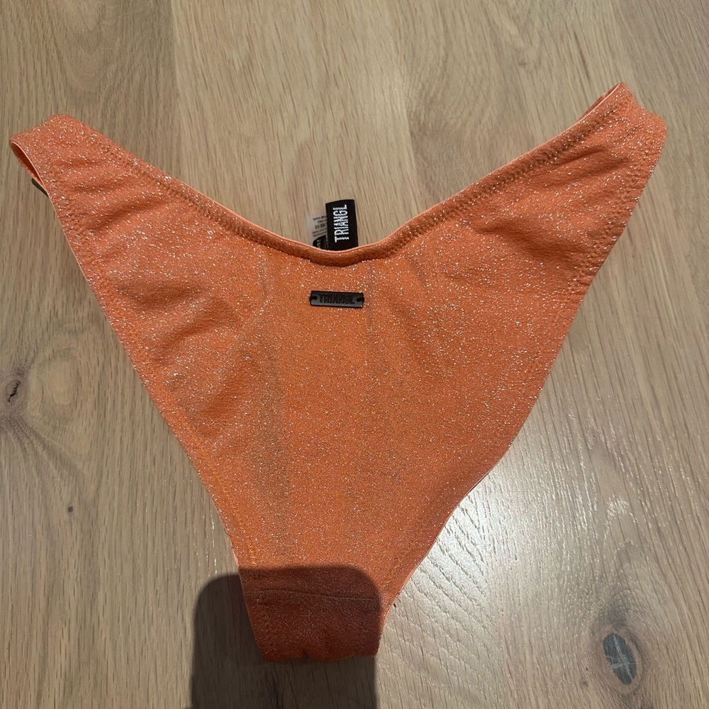 Triangl orange sparkly bathing suit bottoms
